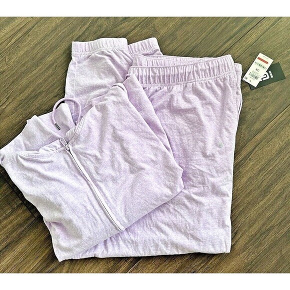 ID Ideology Women's Plus Size Jogger & sweatshirt set of 2 Crocus Opd Purple 3X - Picture 5 of 5